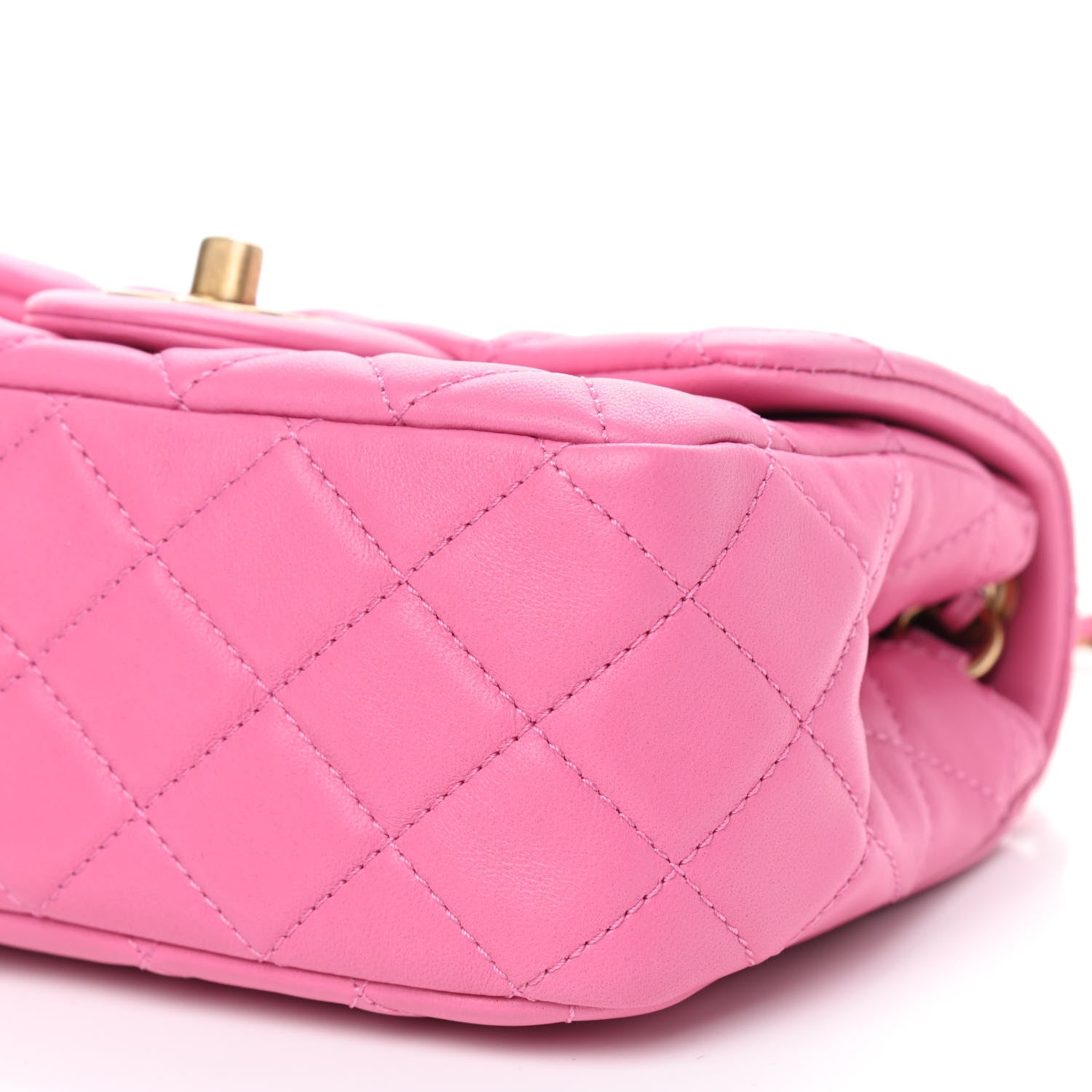 Chanel Lambskin Quilted Mini Pearl Crush Flap Pink 7 of 9