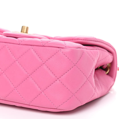 Chanel Lambskin Quilted Mini Pearl Crush Flap Pink 7 of 9