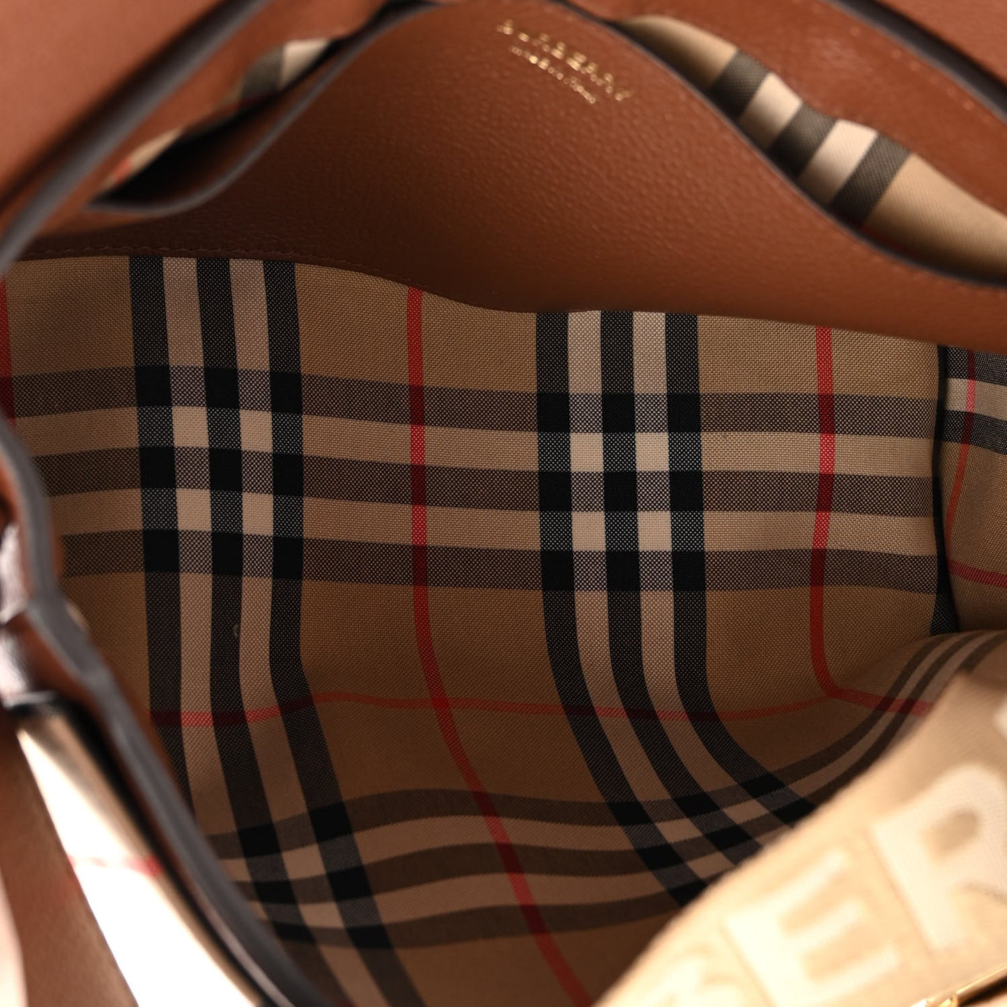 Calfskin Vintage Check Note Crossbody Bag Tan