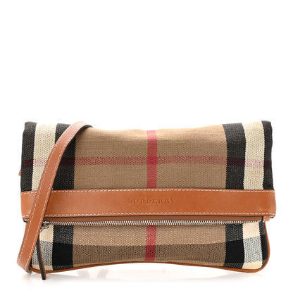 Burberry House Check Large Adeline Crossbody Saddle Brown 1 of 13