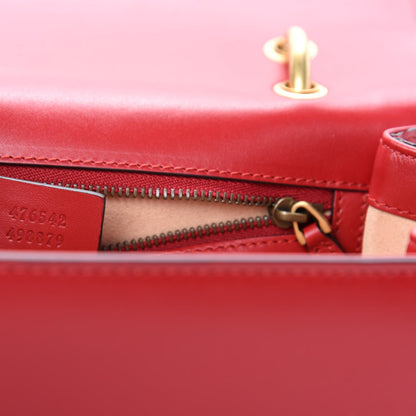 Gucci Calfskin Sylvie Web Queen Margaret Shoulder Bag Blue Agata Hibiscus Red Mystic White 9 of 10