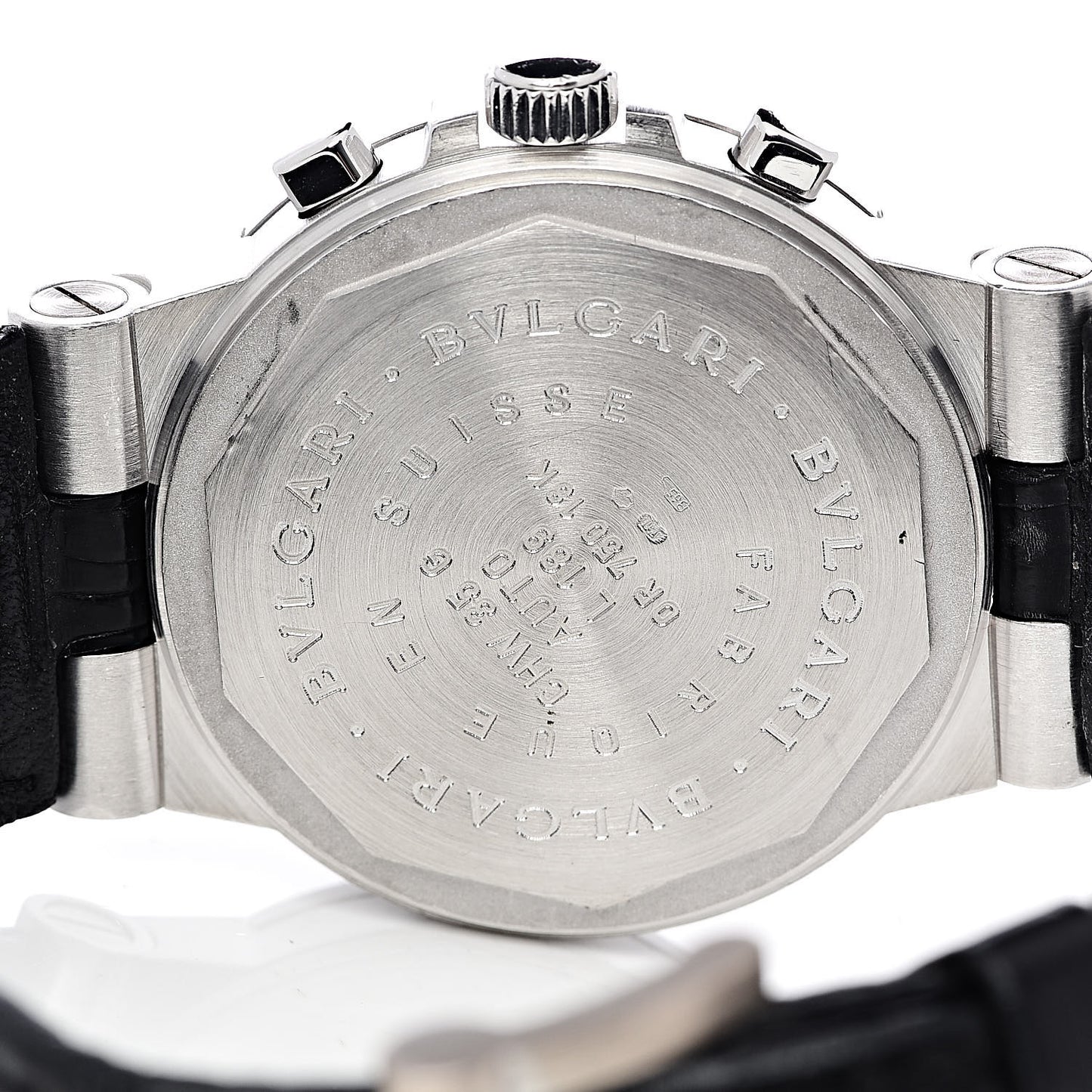 18K White Gold Alligator Diamond Bezel Mother of Pearl 35mm Diagono Chronograph Automatic Watch