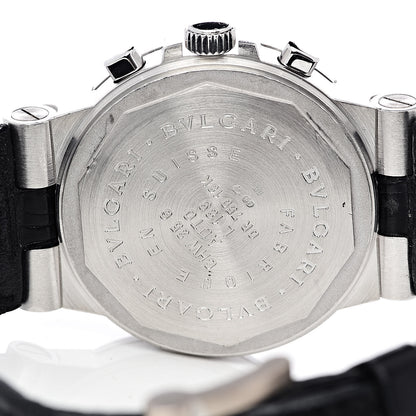 Bulgari 18K White Gold Alligator Diamond Bezel Mother of Pearl 35mm Diagono Chronograph Automatic Watch 5 of 6