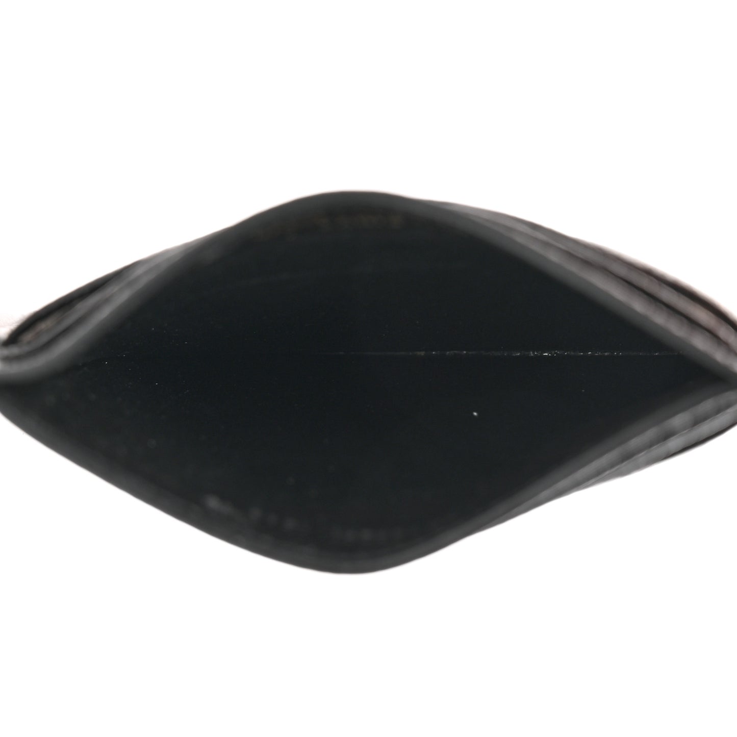 Grain De Poudre Matelasse Chevron Monogram Credit Card Case Black