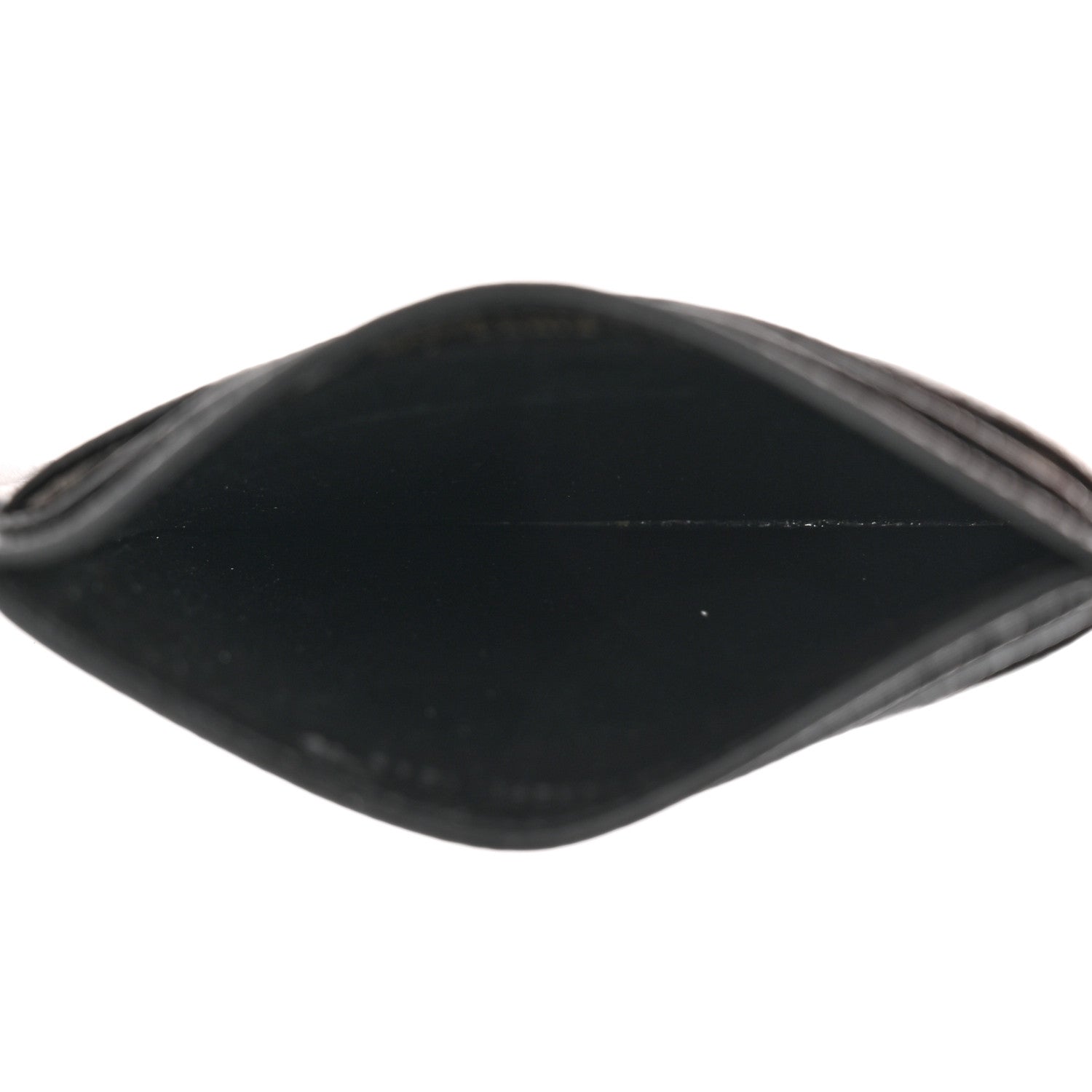 Saint Laurent Grain De Poudre Matelasse Chevron Monogram Credit Card Case Black 9 of 16