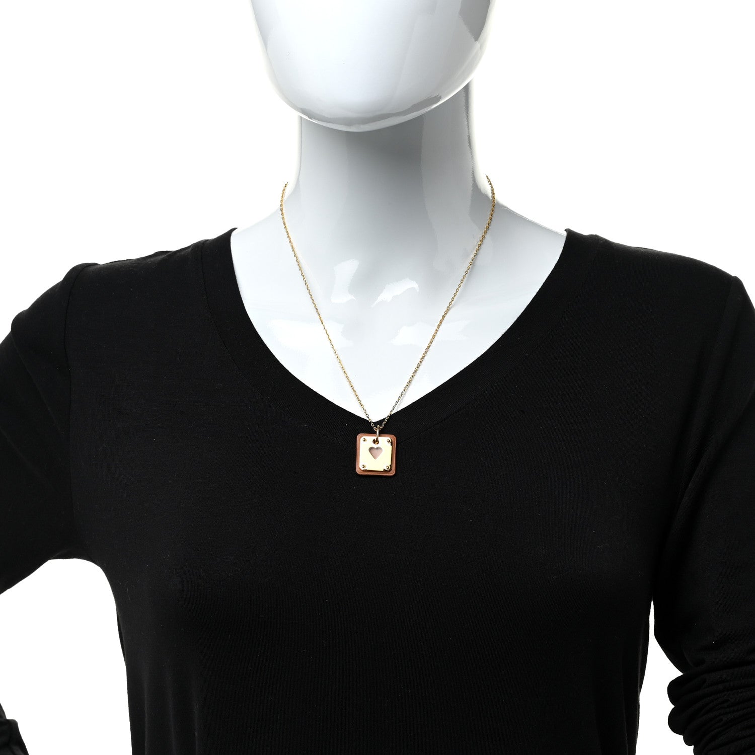 Hermes Swift As De Coeur Necklace Gold 2 of 6