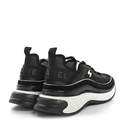 Chanel Velvet Calfskin CC Sneakers 39 Black 5 of 8