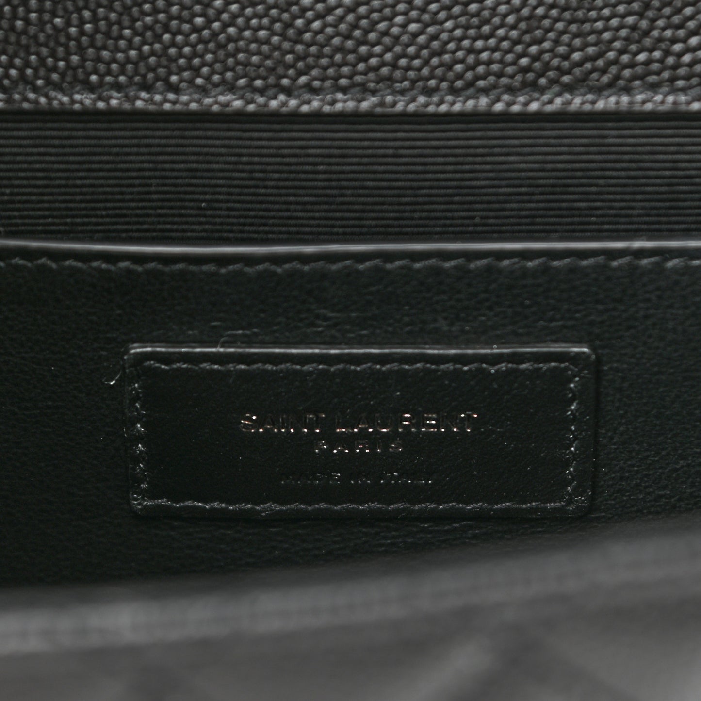 Grain De Poudre Textured Mixed Matelasse Triquilt Medium Monogram Satchel Black