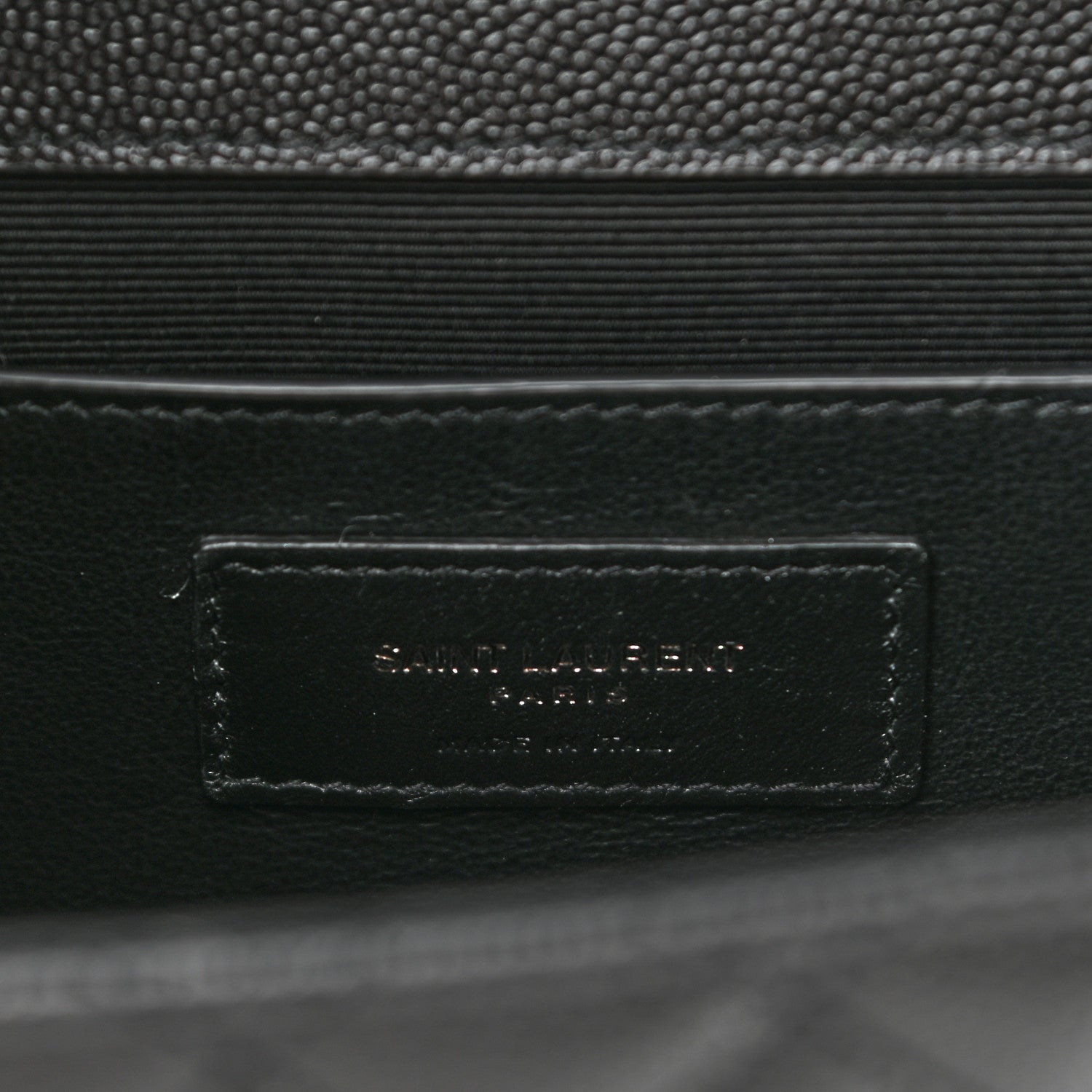 Saint Laurent Grain De Poudre Textured Mixed Matelasse Triquilt Medium Monogram Satchel Black 6 of 11