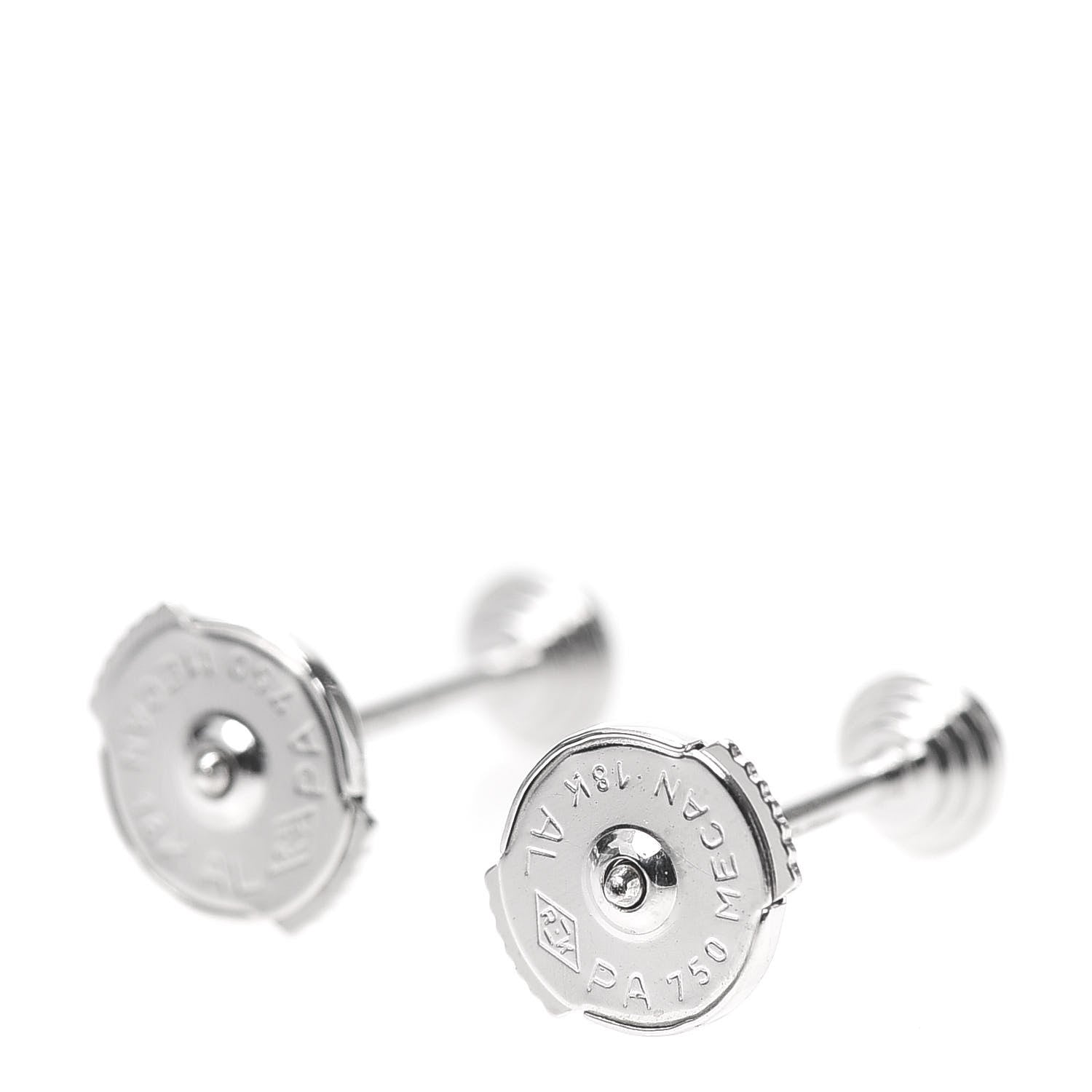 Cartier 18K White Gold Diamond XS D'Amour Earrings 3 of 4