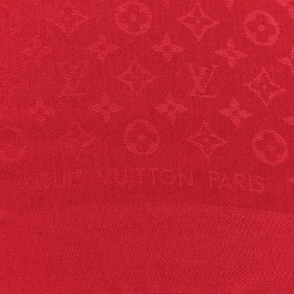 Louis Vuitton Silk Wool Monogram Shawl Pomme D'Amour 2 of 6