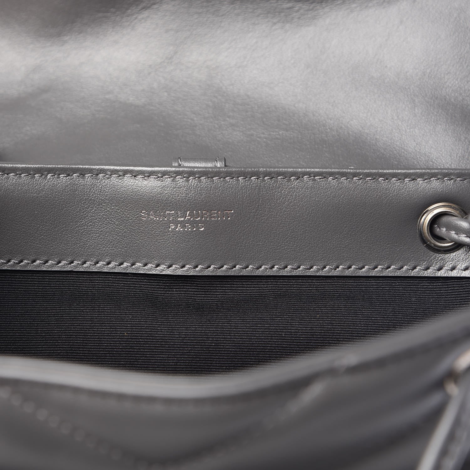 Saint Laurent Calfskin Y Quilted Monogram Medium Loulou Backpack Asphalt 6 of 10