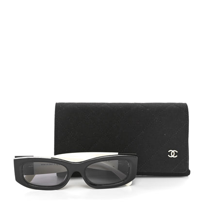 Chanel Acetate Rectangle Sunglasses 5525 Black White 7 of 7