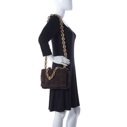 Bottega Veneta Suede Maxi Intrecciato Padded Chain Cassette Crossbody Bag Fondant 2 of 12