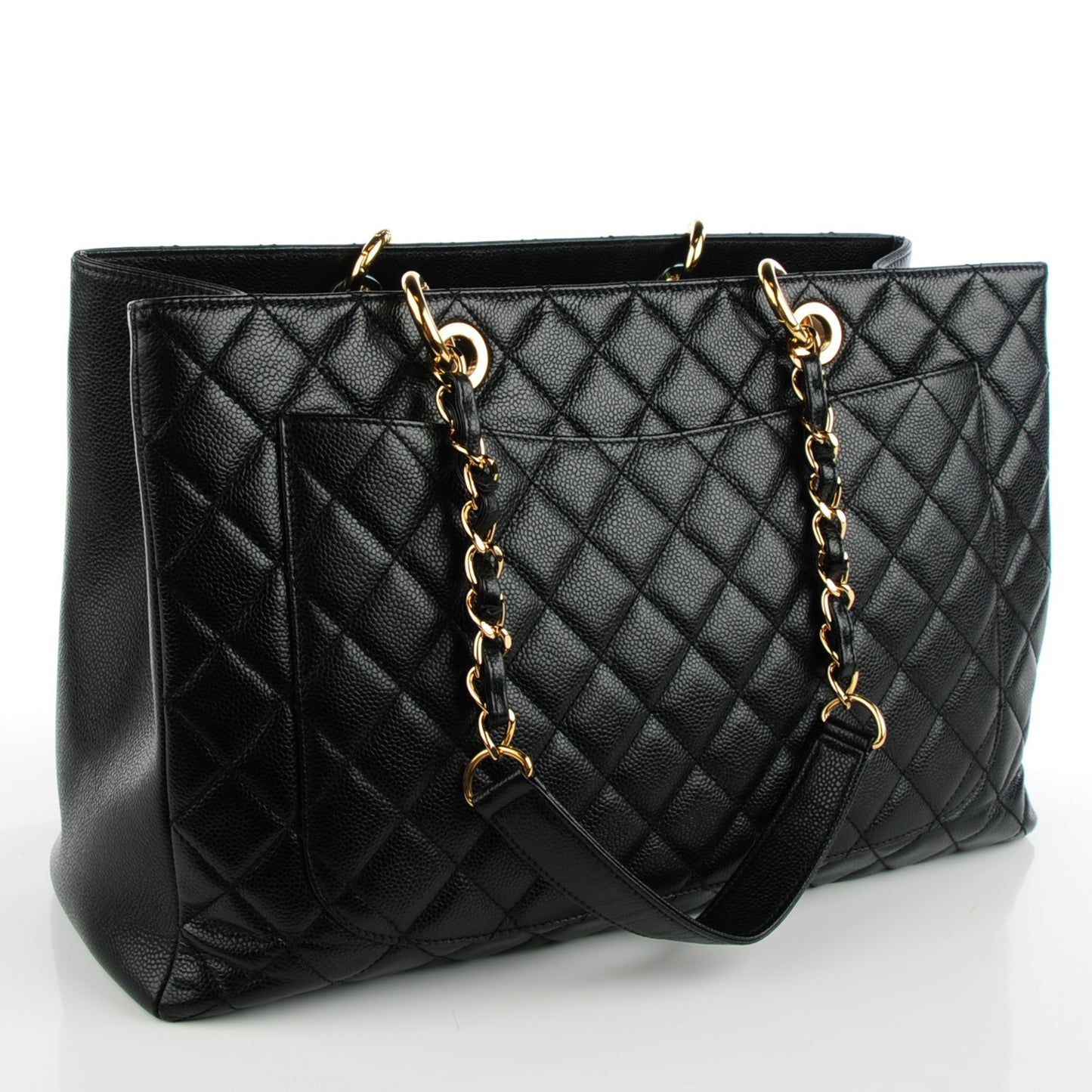 Caviar Quilted XL Grand Shopping Tote GST Black