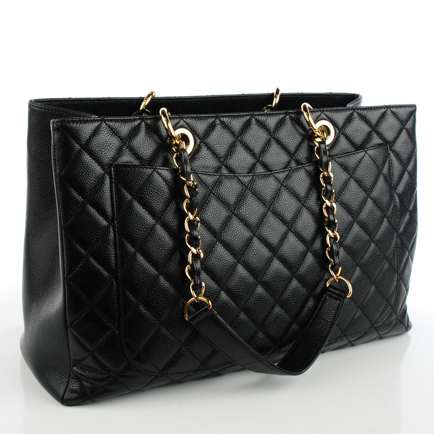 Chanel Caviar Quilted XL Grand Shopping Tote GST Black 3 of 7