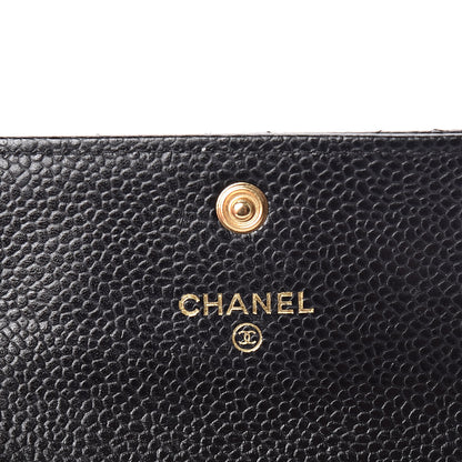 Chanel Caviar Quilted Flap Card Holder Black 6 of 9