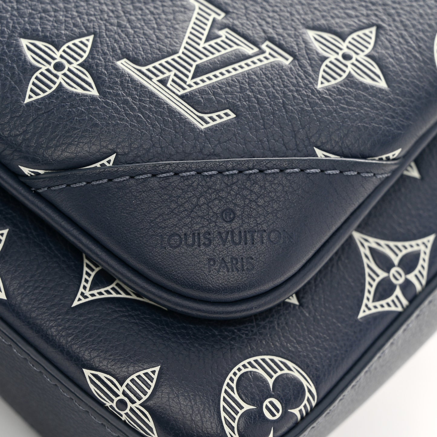 Monogram Shadow G65 Trio Messenger Navy