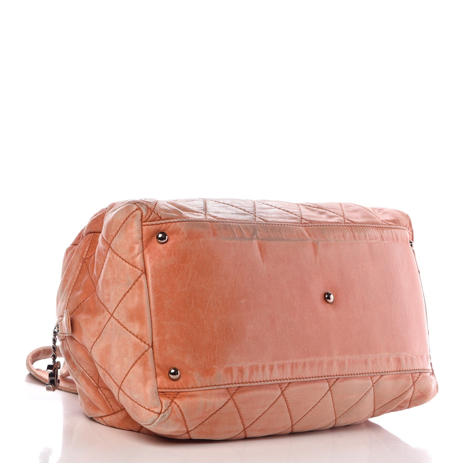 Chanel Lambskin Cloudy Bundle Bowler Orange 4 of 24