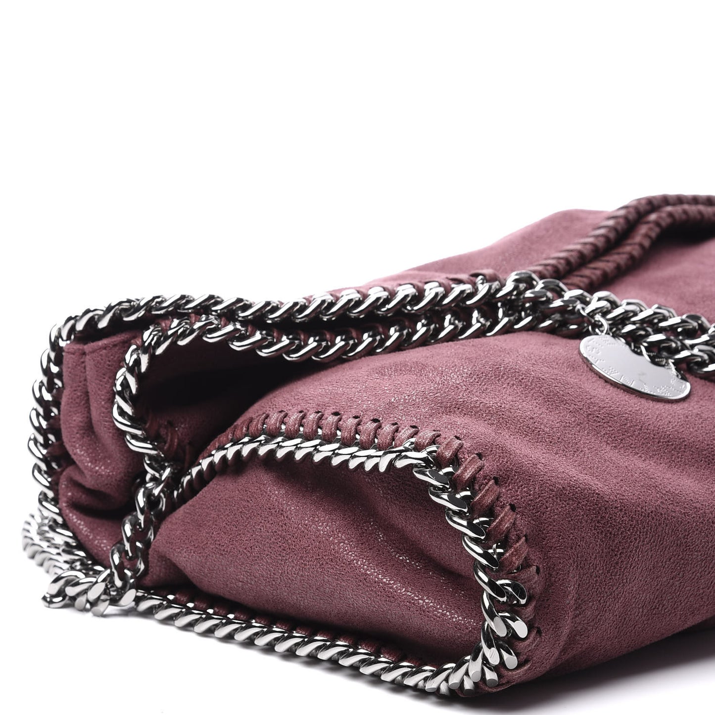 Shaggy Deer Falabella Fold Over Tote Plum