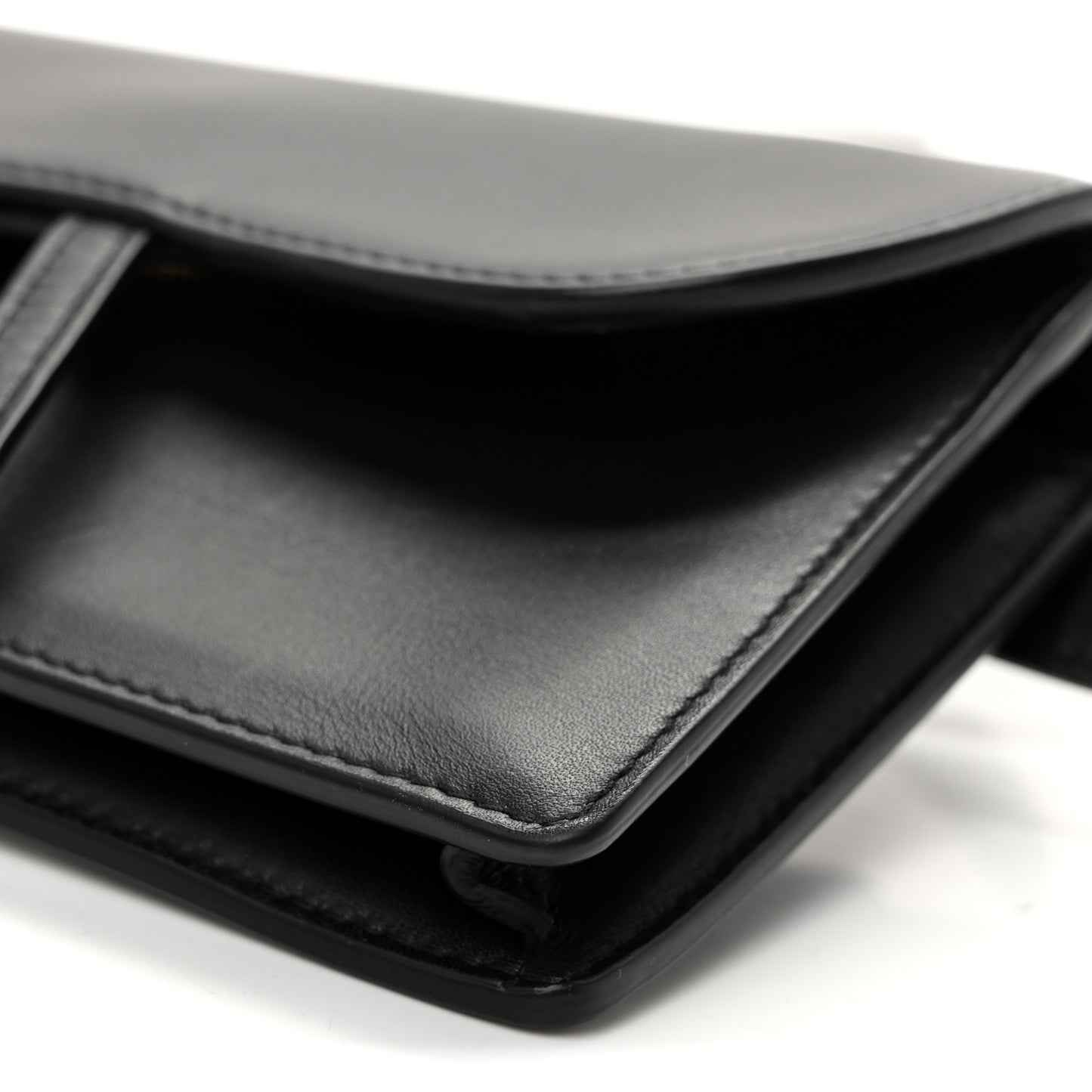 Calfskin Saddle Belt Bag Black