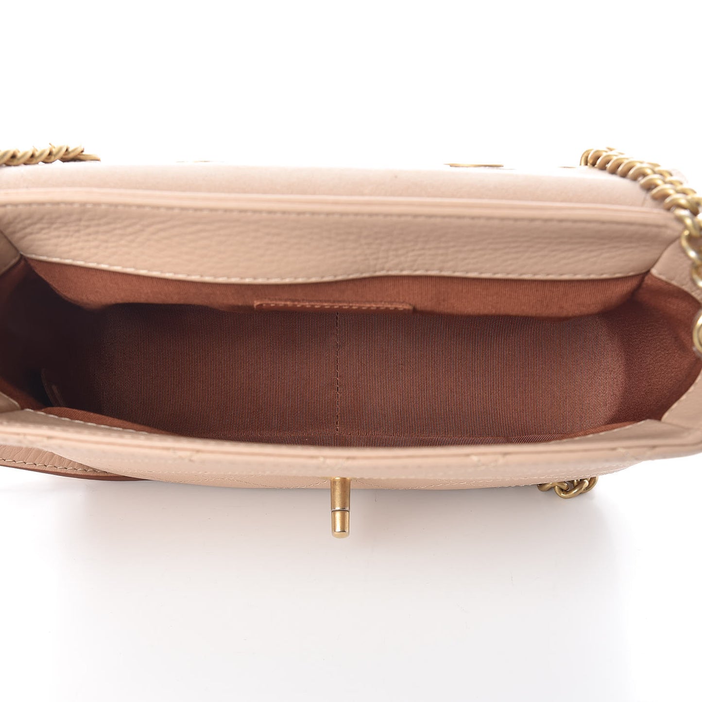 Grained Calfskin Archi Chic Flap Beige