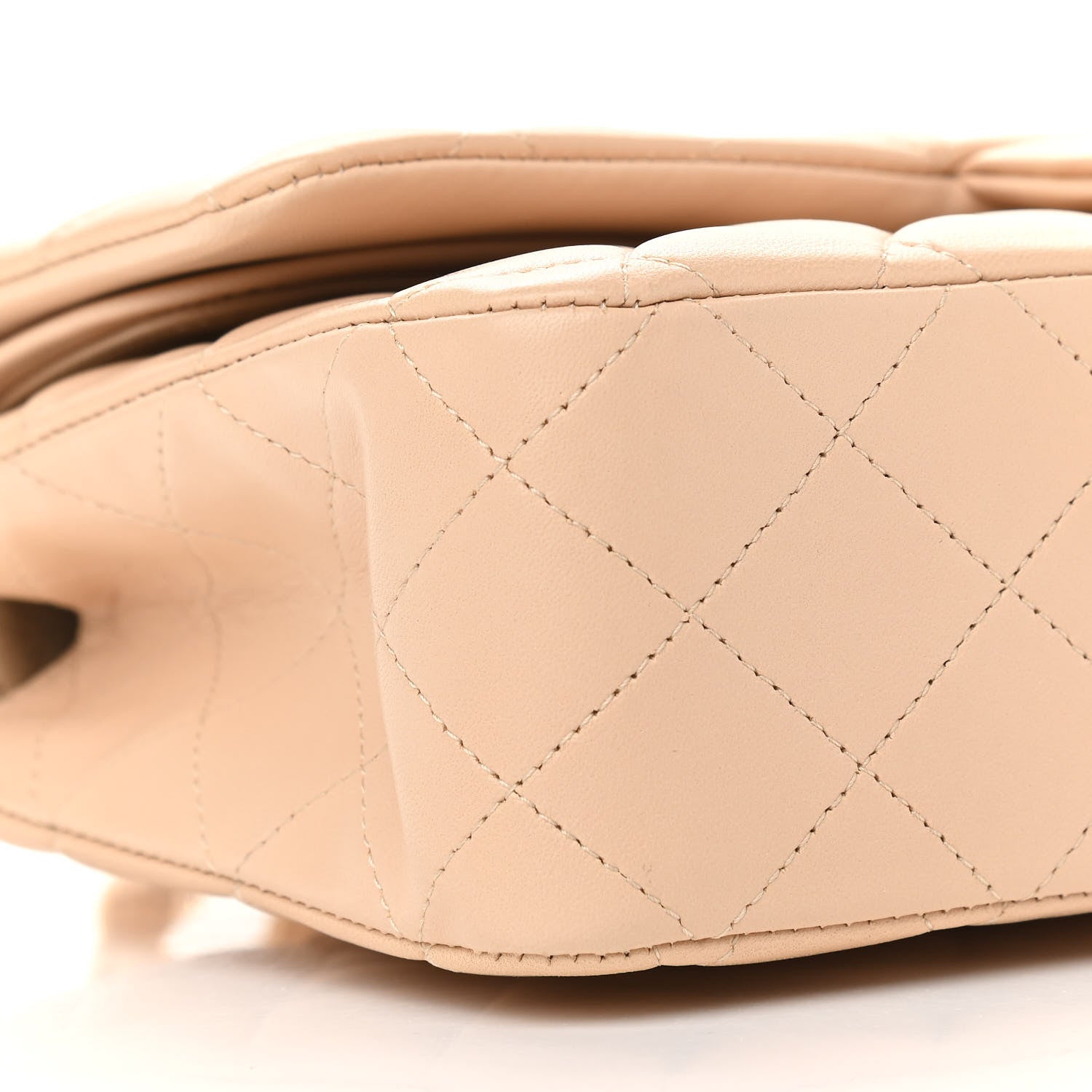 Chanel Lambskin Quilted Medium Double Flap Beige 8 of 11