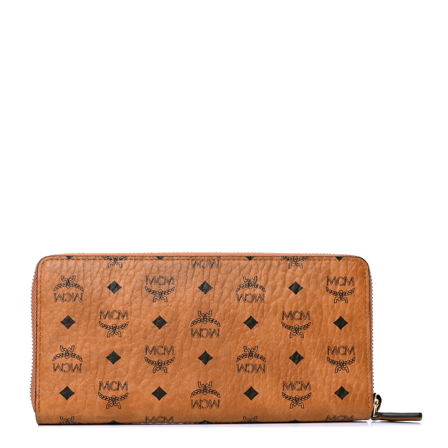 Visetos Large Zip Around Wallet Cognac