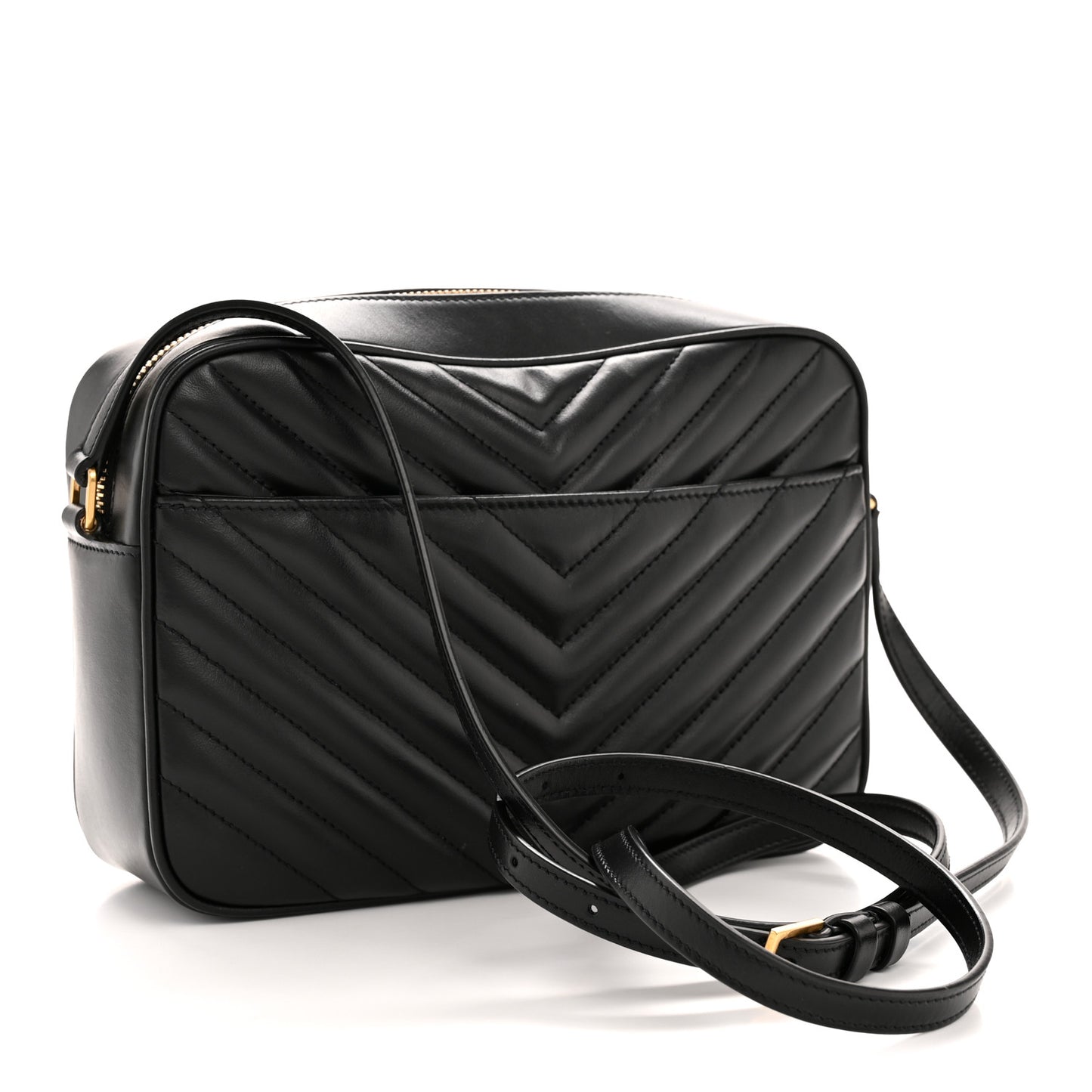 Calfskin Matelasse Monogram Lou Camera Bag Black