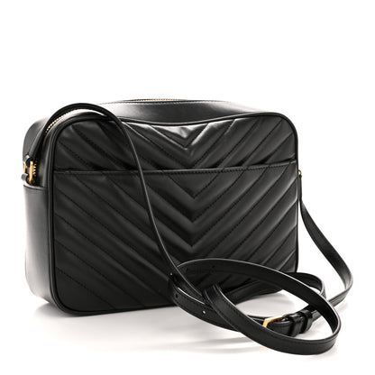 Saint Laurent Calfskin Matelasse Monogram Lou Camera Bag Black 3 of 13