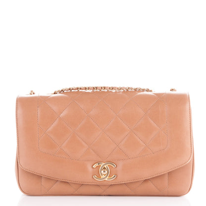Chanel Lambskin Quilted Medium Single Flap Beige 1 of 7