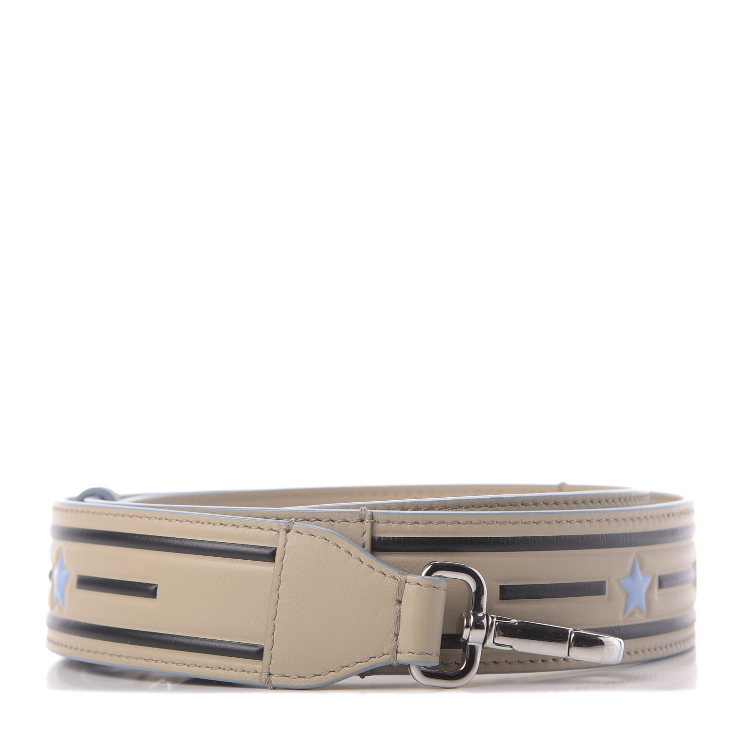 Fendi Vitello Century Logo Lines Strap You Nuvola Black 1 of 7