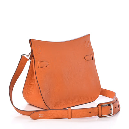 Hermes Taurillon Clemence Jypsiere 28 Orange 3 of 10