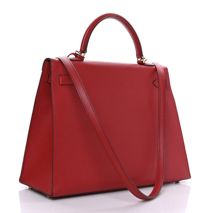 Hermes Epsom Kelly Sellier 35 Rouge Garance 3 of 10