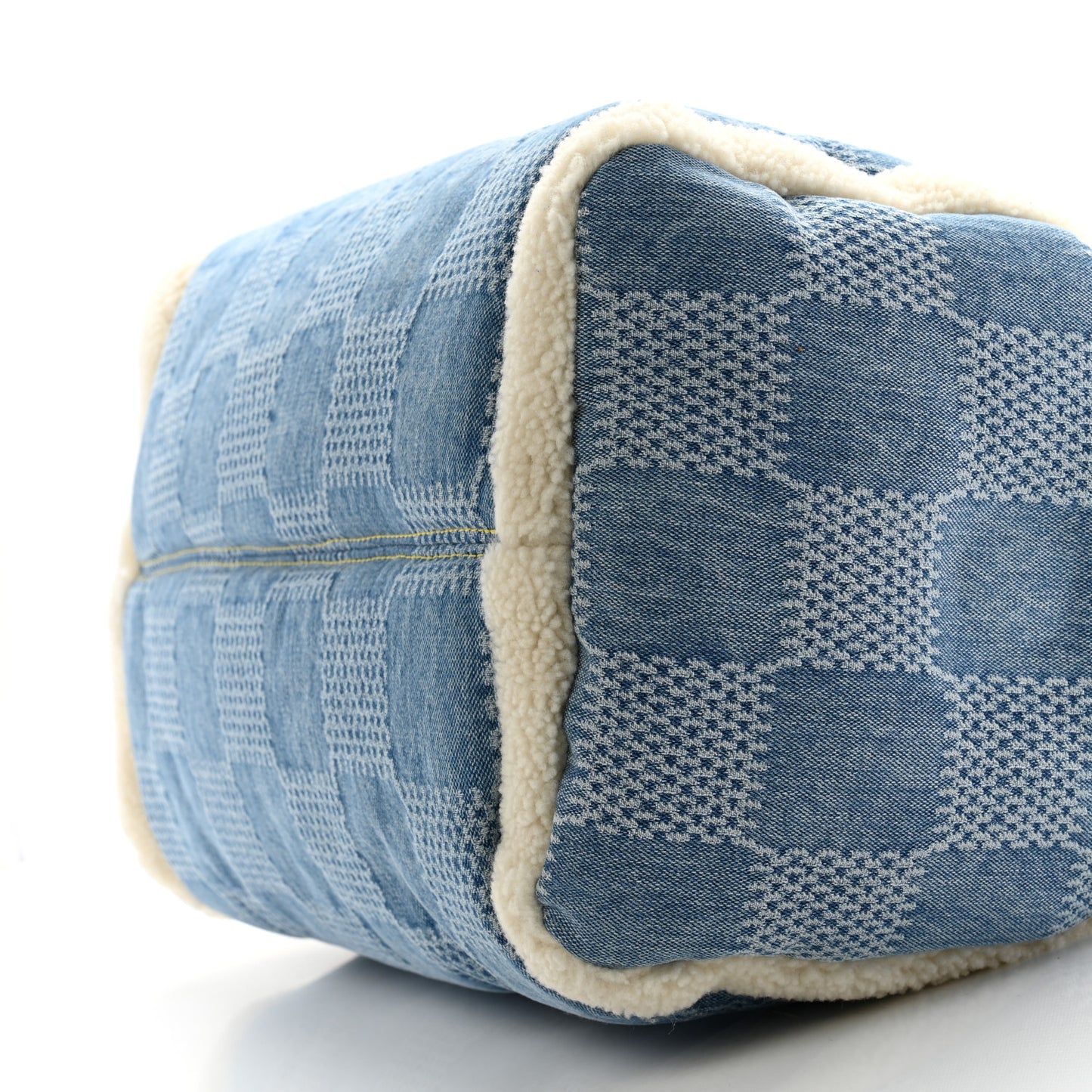 Denim Shearling Speedy Bandouliere 40