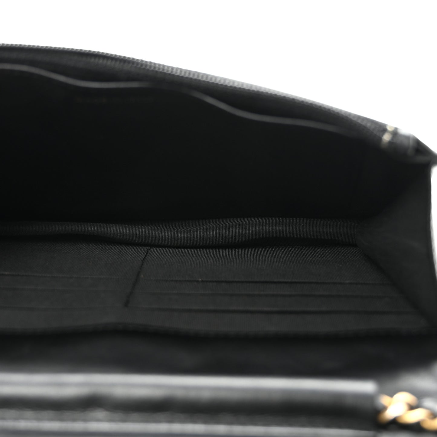 Caviar Quilted Boy Wallet On Chain WOC Black