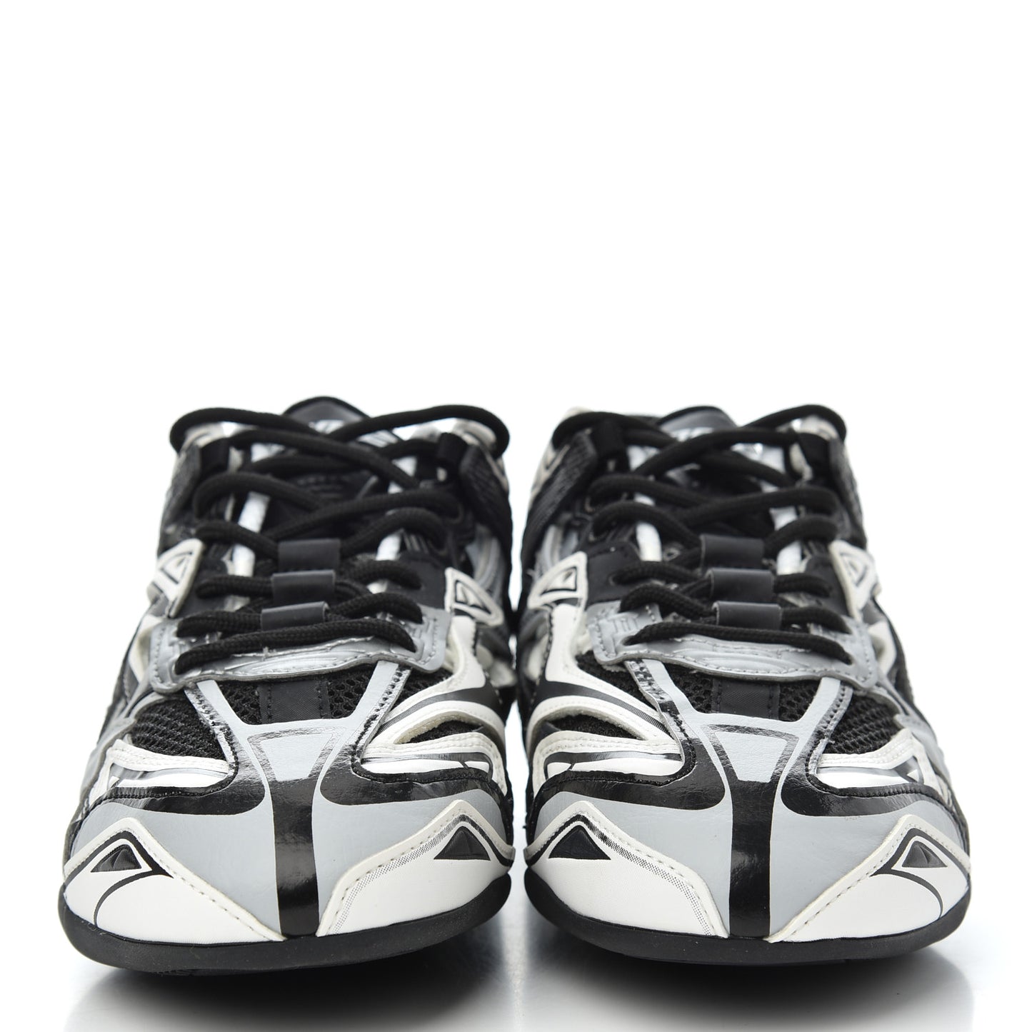 Mesh Rubber Womens Drive Sneakers 37 Light Grey Black