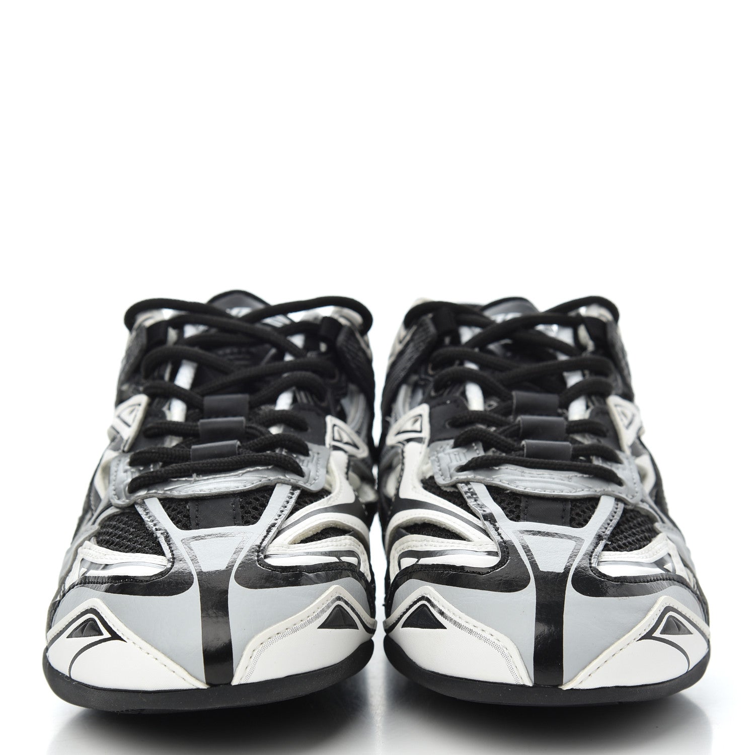 Balenciaga Mesh Rubber Womens Drive Sneakers 37 Light Grey Black 2 of 10