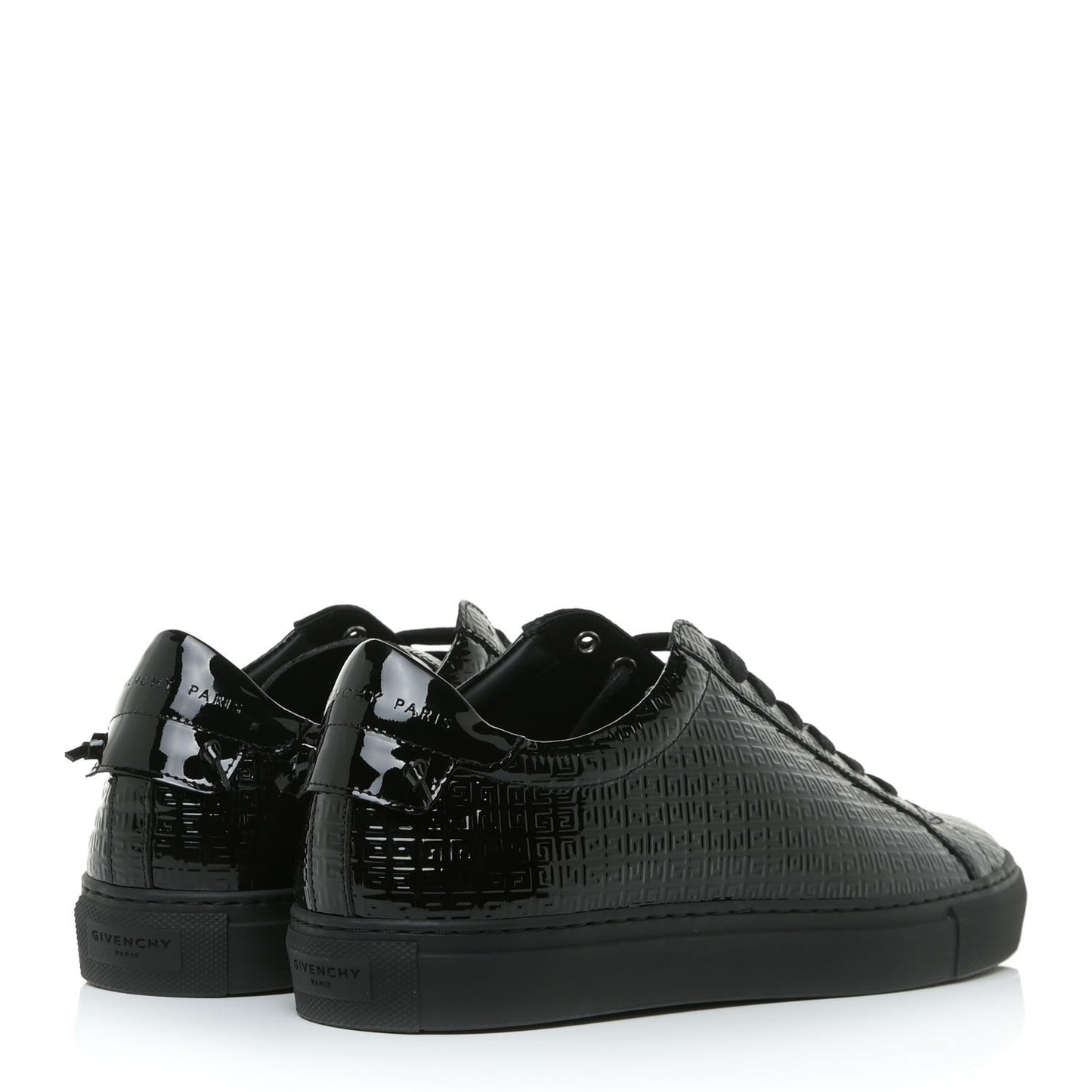 Patent 4G Logo Embossed Womens Urban Street Sneakers 40 Black
