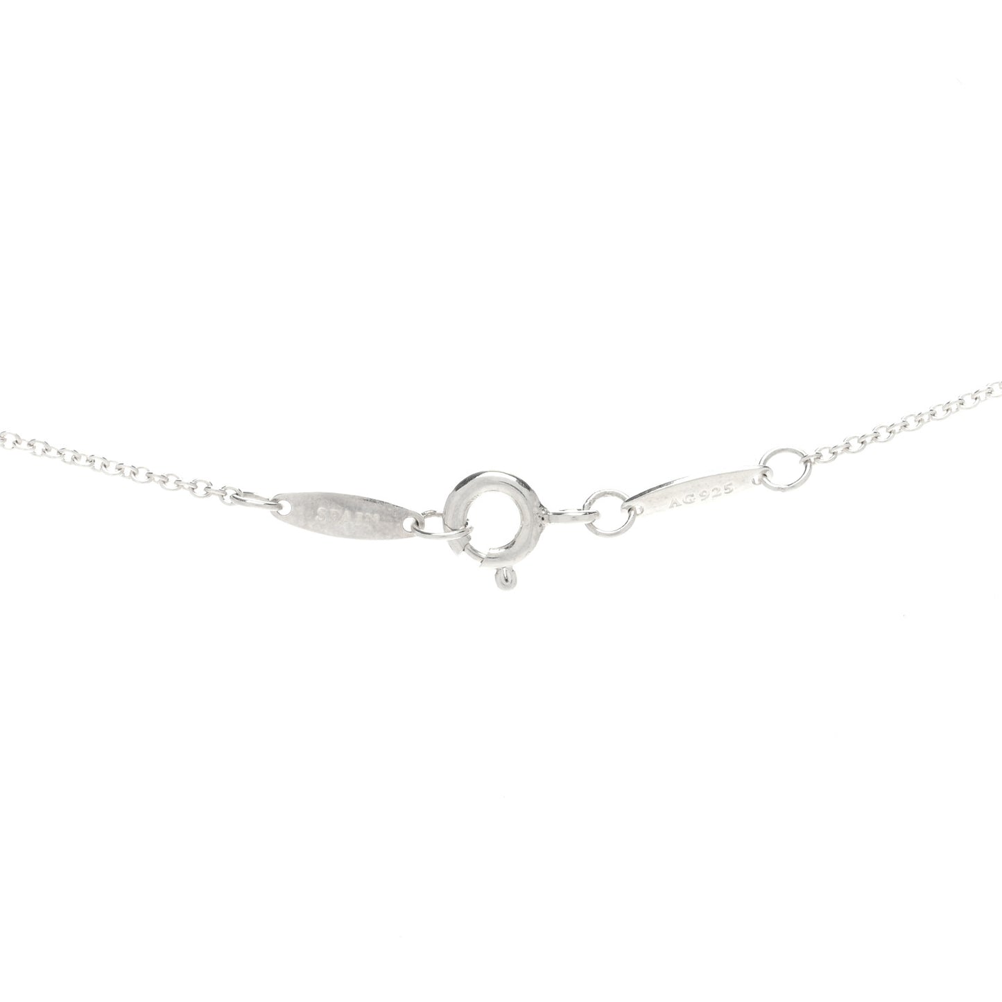 Sterling Silver Diamond Elsa Peretti Diamonds by the Yard Y Drop Pendant Necklace