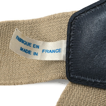 Chanel Elastic Logo Suspenders Beige Black 3 of 5