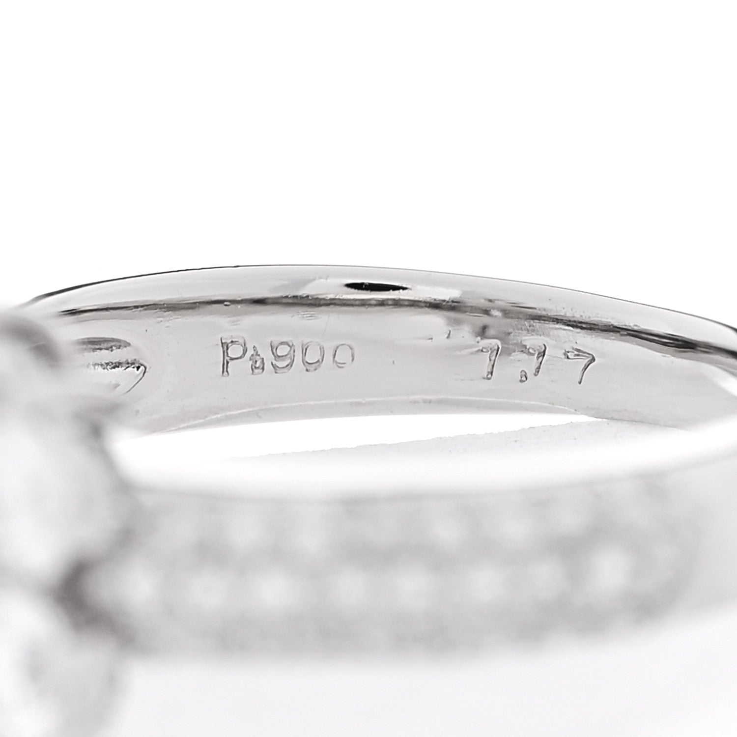 Parker & West by FASHIONPHILE Platinum Diamond 1.17ctw Flower Pave Ring 49 5 4 of 4