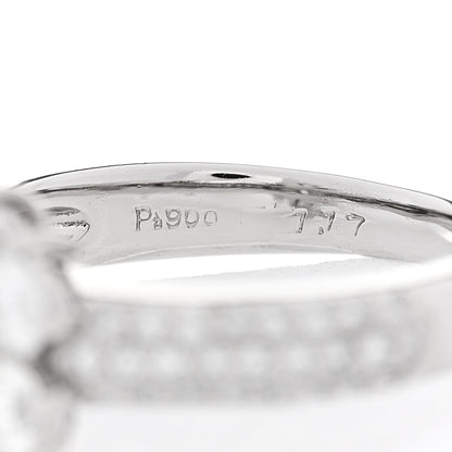 Parker & West by FASHIONPHILE Platinum Diamond 1.17ctw Flower Pave Ring 49 5 4 of 4
