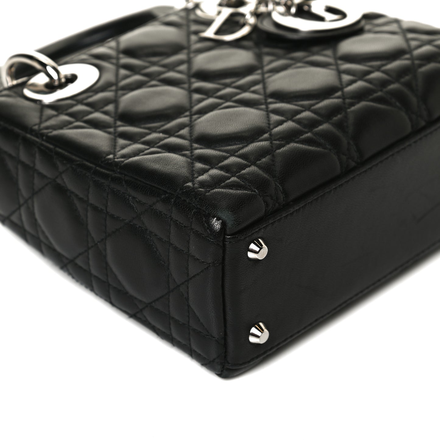 Lambskin Cannage Mini Lady Dior Black