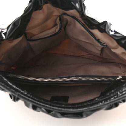 Burberry Patent Supernova Check Drawstring Hobo 4 of 15