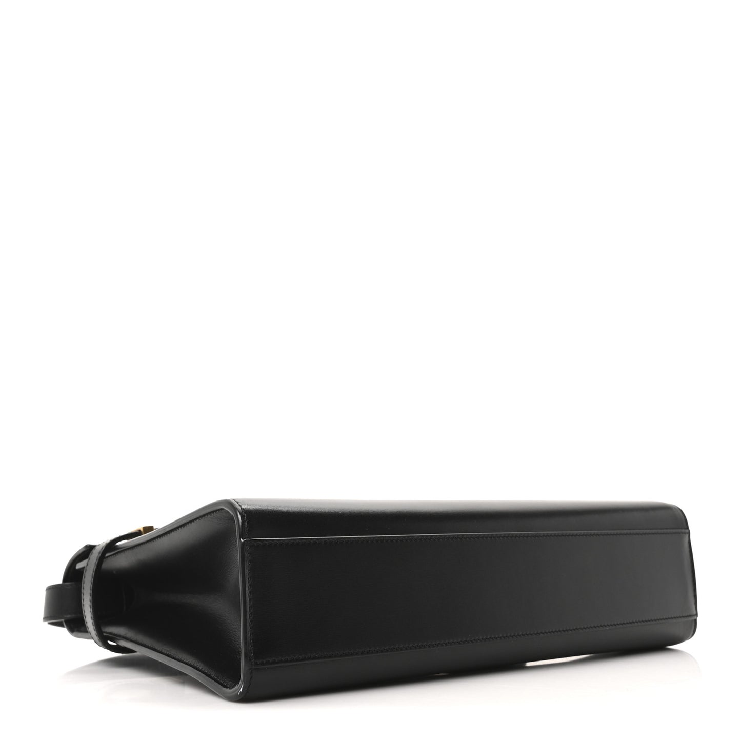 Smooth Calfskin Manhattan Shoulder Bag Black