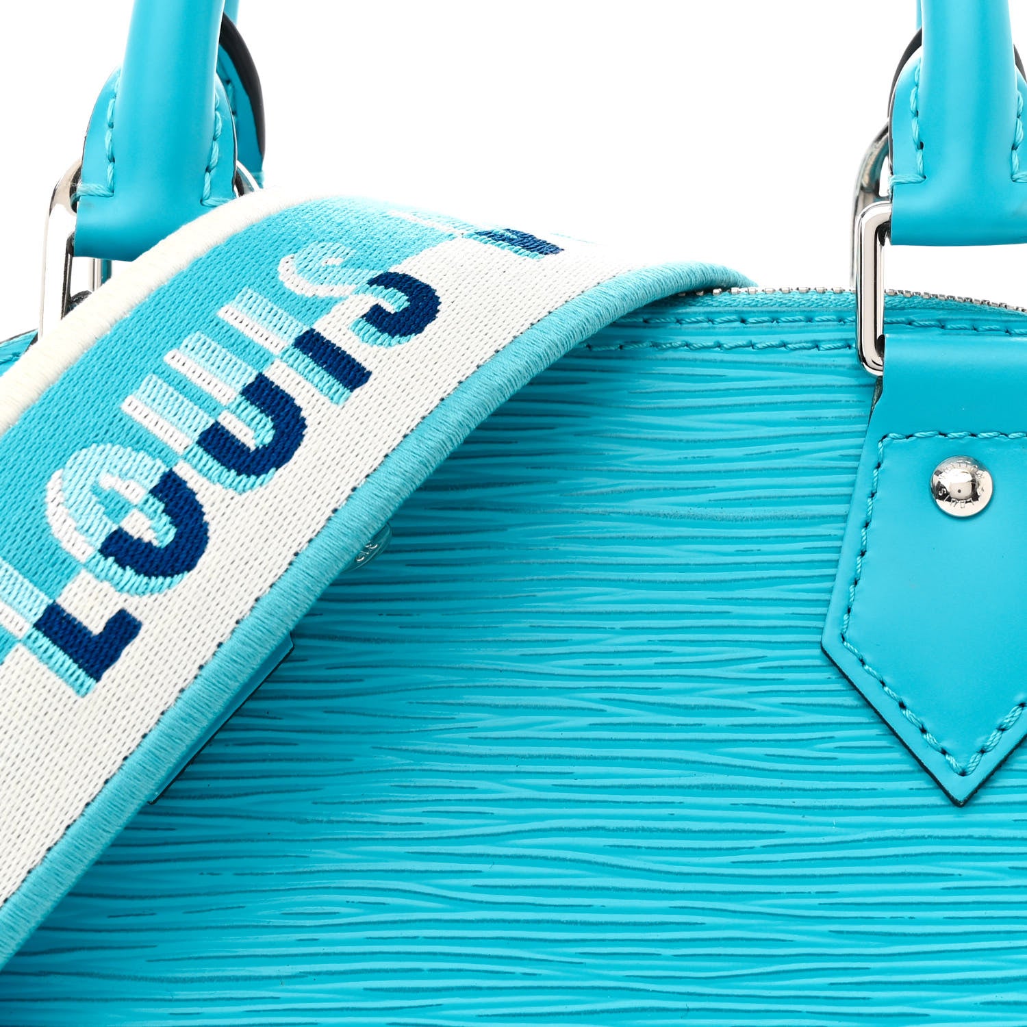 Louis Vuitton Epi Jacquard Alma BB Turquoise 7 of 9
