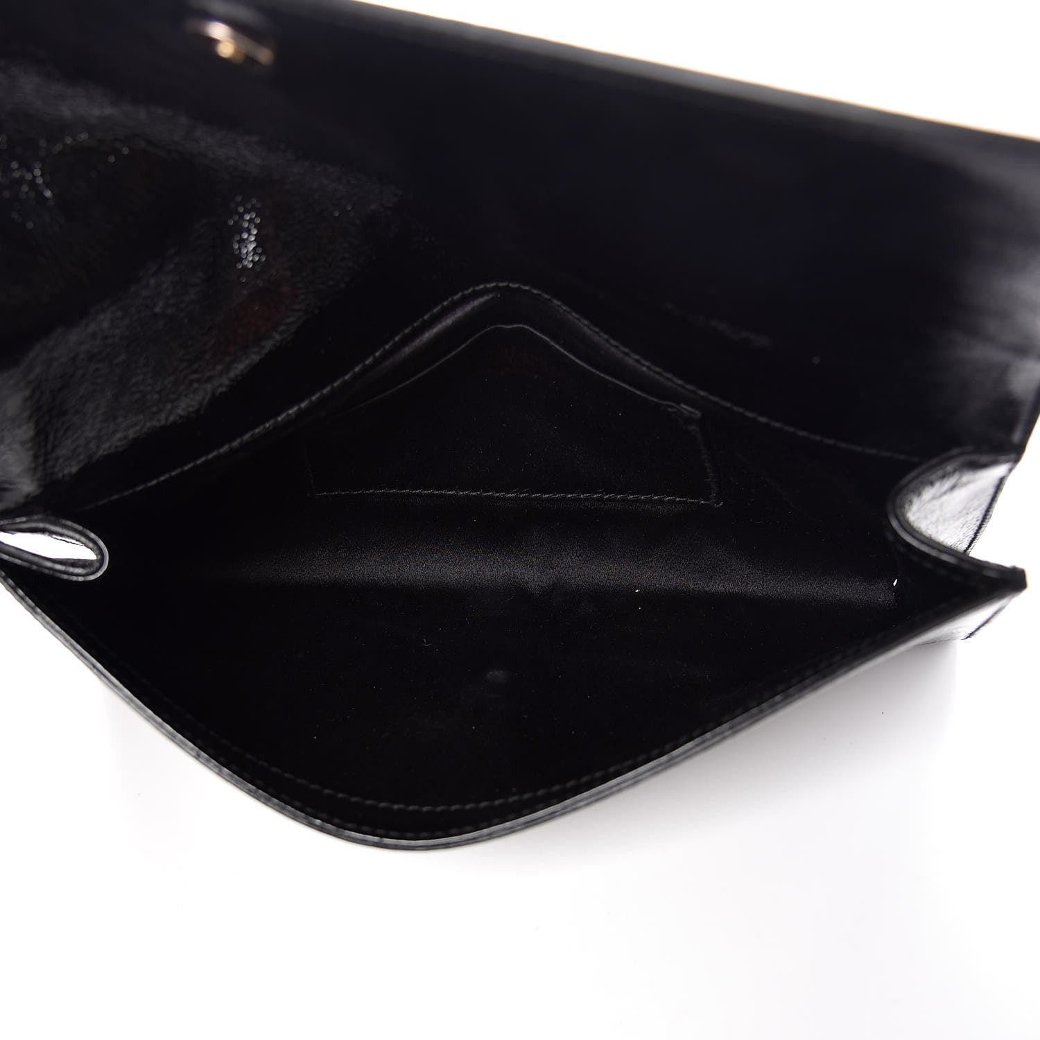 Saint Laurent Textured Patent Monogram Small Belle De Jour Clutch Black 5 of 6