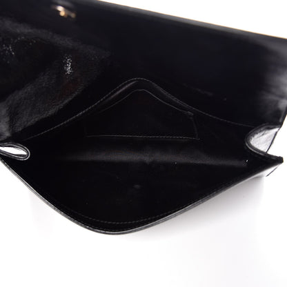 Saint Laurent Textured Patent Monogram Small Belle De Jour Clutch Black 5 of 6