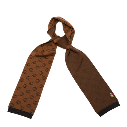 Gucci X DAPPER DAN Wool GG Micro Monogram Scarf Brown 1 of 4